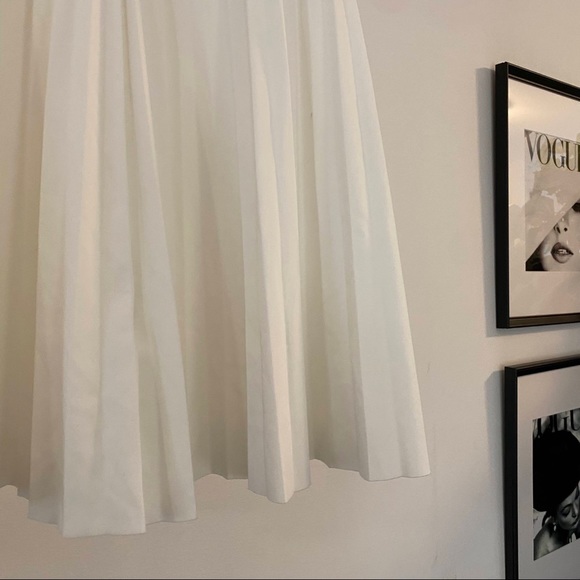 ASOS off shoulder white pleated dress with ruffles size 6 - Picture 3 of 5